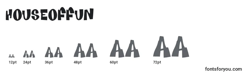 HouseOfFun Font Sizes