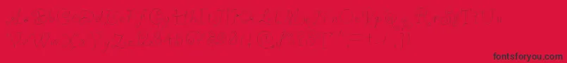 Whimsywischy Font – Black Fonts on Red Background