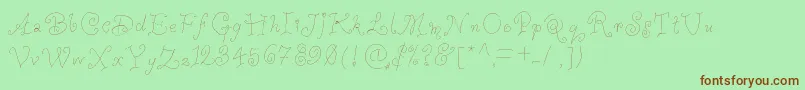 Whimsywischy Font – Brown Fonts on Green Background