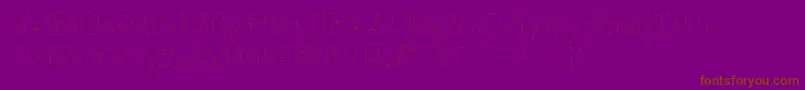 Whimsywischy-Schriftart – Braune Schriften auf violettem Hintergrund