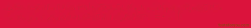 Czcionka Whimsywischy – brązowe czcionki na czerwonym tle