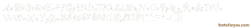 Шрифт Whimsywischy – коричневые шрифты на белом фоне