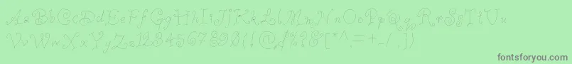 Whimsywischy Font – Gray Fonts on Green Background