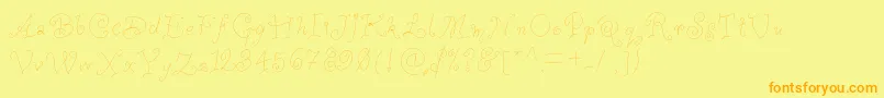 Whimsywischy Font – Orange Fonts on Yellow Background