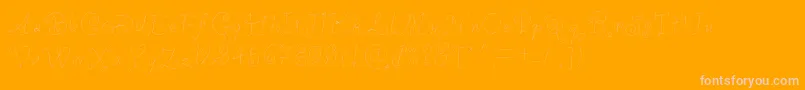 Whimsywischy Font – Pink Fonts on Orange Background