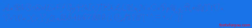 Whimsywischy Font – Red Fonts on Blue Background