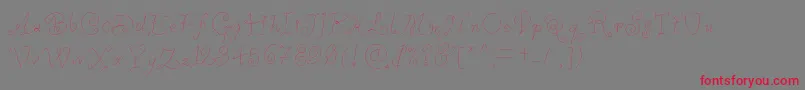 Whimsywischy Font – Red Fonts on Gray Background