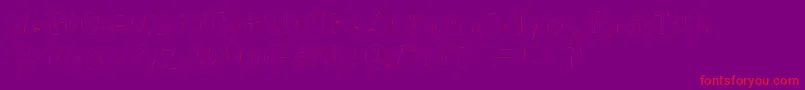 Whimsywischy Font – Red Fonts on Purple Background