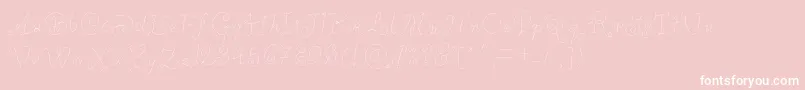 Whimsywischy-fontti – valkoiset fontit vaaleanpunaisella taustalla