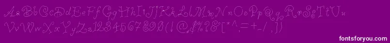 Fonte Whimsywischy – fontes brancas em um fundo violeta