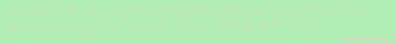 Listening Font – Pink Fonts on Green Background