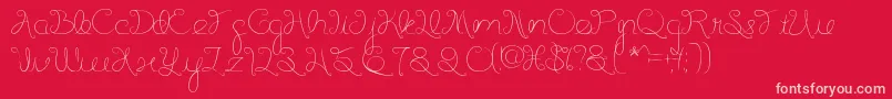 Listening Font – Pink Fonts on Red Background
