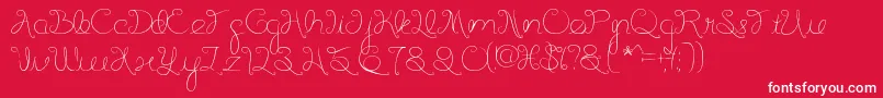 Listening Font – White Fonts on Red Background