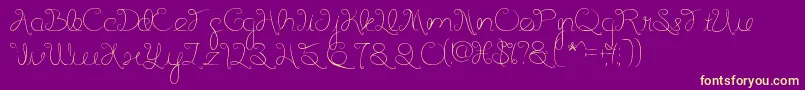 Listening Font – Yellow Fonts on Purple Background