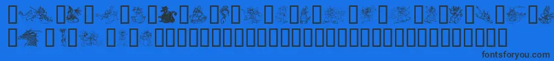 EvsDragons Font – Black Fonts on Blue Background