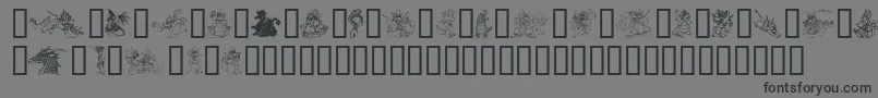 EvsDragons Font – Black Fonts on Gray Background