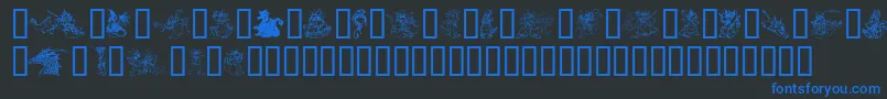 EvsDragons Font – Blue Fonts on Black Background