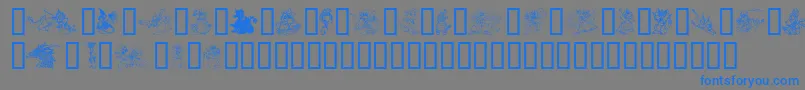 EvsDragons Font – Blue Fonts on Gray Background