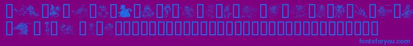 EvsDragons Font – Blue Fonts on Purple Background