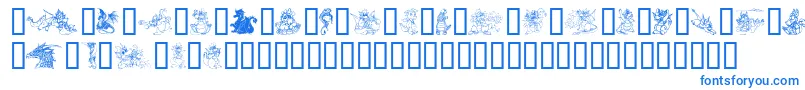 EvsDragons Font – Blue Fonts on White Background