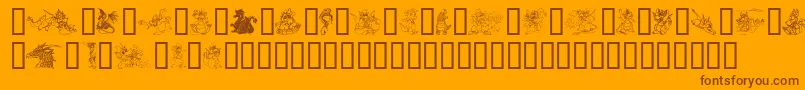 EvsDragons Font – Brown Fonts on Orange Background