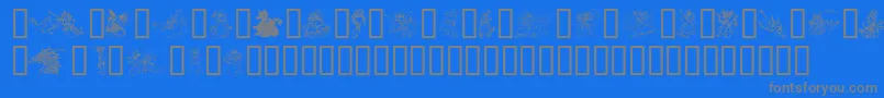 EvsDragons Font – Gray Fonts on Blue Background