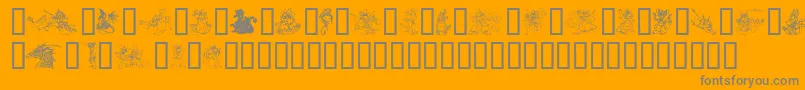 EvsDragons Font – Gray Fonts on Orange Background
