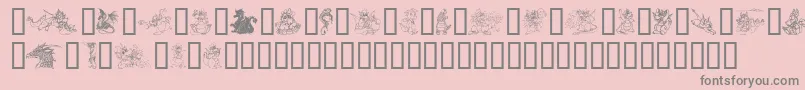 EvsDragons Font – Gray Fonts on Pink Background