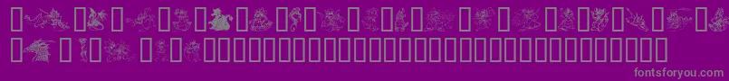 EvsDragons Font – Gray Fonts on Purple Background