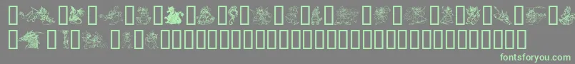 EvsDragons Font – Green Fonts on Gray Background