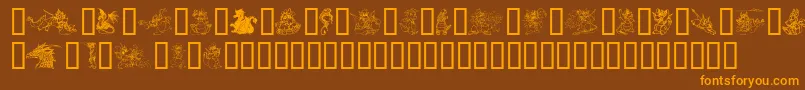 EvsDragons Font – Orange Fonts on Brown Background