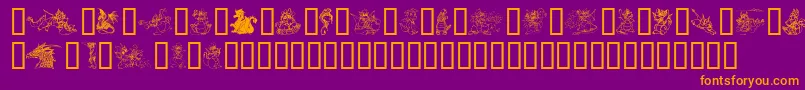 EvsDragons Font – Orange Fonts on Purple Background