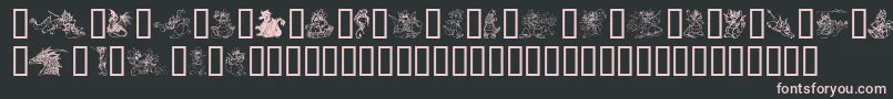 EvsDragons Font – Pink Fonts on Black Background