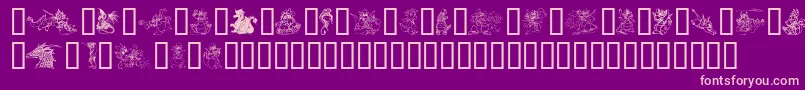 EvsDragons Font – Pink Fonts on Purple Background