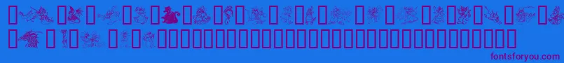 EvsDragons Font – Purple Fonts on Blue Background
