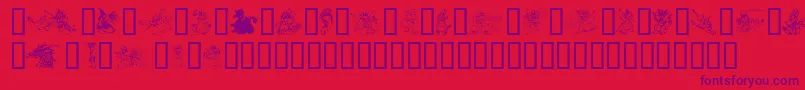 EvsDragons Font – Purple Fonts on Red Background