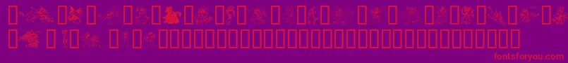 EvsDragons Font – Red Fonts on Purple Background