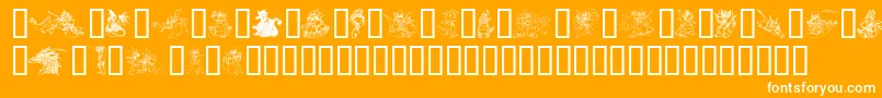 EvsDragons Font – White Fonts on Orange Background