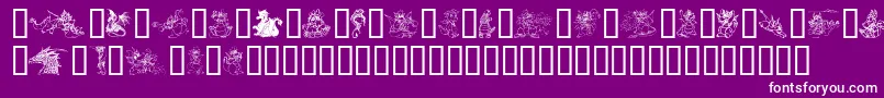 EvsDragons Font – White Fonts on Purple Background