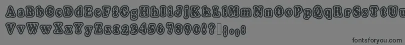 フォントPolkaletterstamp – 黒い文字の灰色の背景