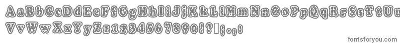 Polkaletterstamp-Schriftart – Graue Schriften