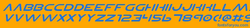 Planetnsv2ei Font – Blue Fonts on Orange Background