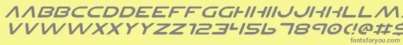 Planetnsv2ei Font – Gray Fonts on Yellow Background