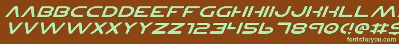 Planetnsv2ei Font – Green Fonts on Brown Background