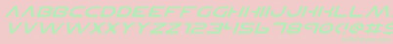 Planetnsv2ei Font – Green Fonts on Pink Background