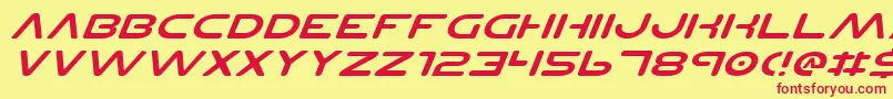 Planetnsv2ei Font – Red Fonts on Yellow Background