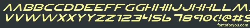 Planetnsv2ei Font – Yellow Fonts on Black Background