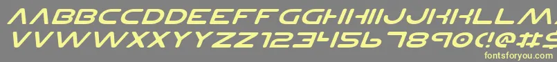 Planetnsv2ei Font – Yellow Fonts on Gray Background