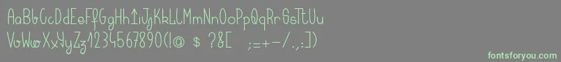 Keralaquest Font – Green Fonts on Gray Background