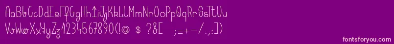 Keralaquest Font – Pink Fonts on Purple Background